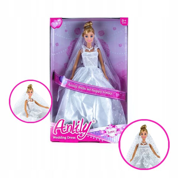 Lalka Anlily 30 cm w sukni ślubnej + akcesoria