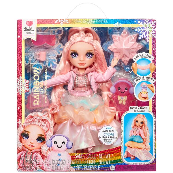 Bambola Rainbow High Winter Wonderland Bella Parker con Accessori 28 cm