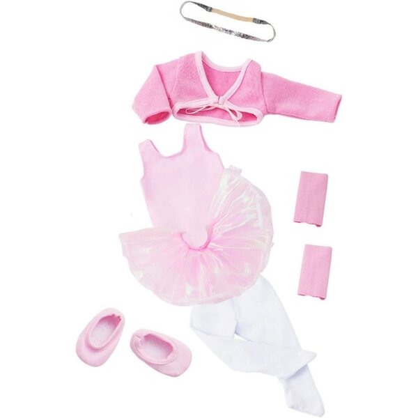 Prinzessinnen-Kleidungsset für 18-Zoll-Puppen – handgefertigte rosa Kleidung