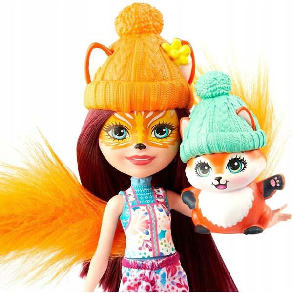Enchantimals Felicity Fox mit Winter Sanie und Zubehör für Kinder ab 4 Jahren
