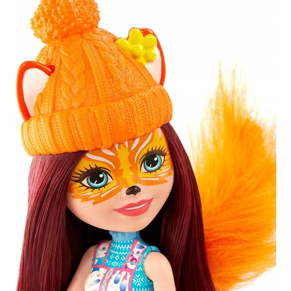 Enchantimals Felicity Fox mit Winter Sanie und Zubehör für Kinder ab 4 Jahren