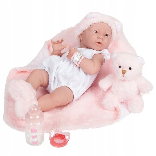 Bambola Berenguer bambina 38 cm vinile, accessori inclusi, made in Spain