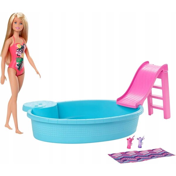 Barbie Basen con Scivolo per Bambole Mattel, Gioco per Bambini dai 3 Anni