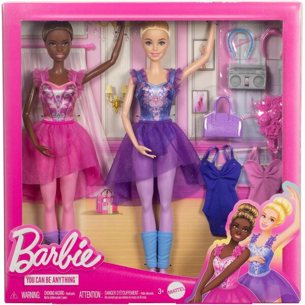 Barbie Career Set mit 2 Ballerina-Puppen mit Zubehör für Theater und Tanz