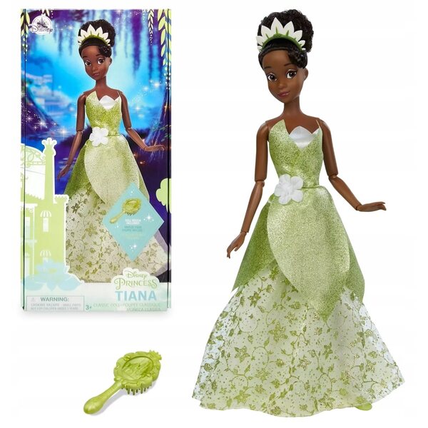 Disney Princess Tiana 29 cm große Puppe mit realistischen Haaren und detailliertem Kleid