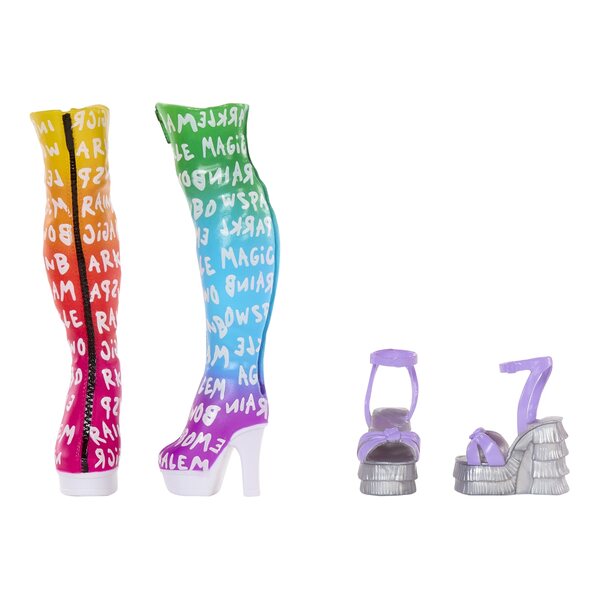 Rainbow High bambola fashion 3 in 1 con guardaroba arcobaleno e accessori per bambini