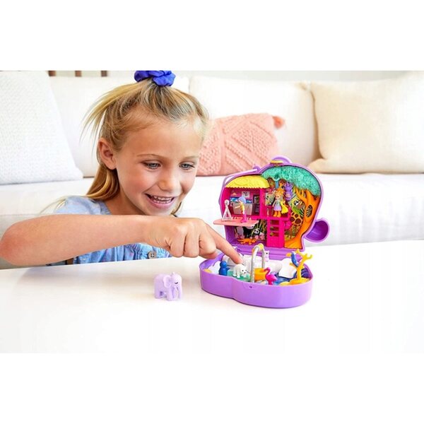 Polly Pocket Elephant Adventure Set avec boîte et accessoires GTN22 pour enfants