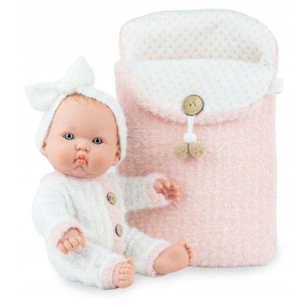 Bambola spagnola Betty 35 cm con morbido sacco a pelo, sicura e realistica