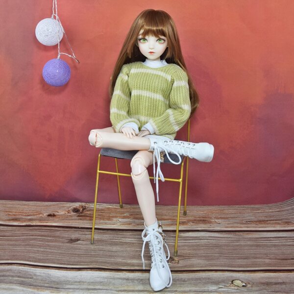 Bambola fashion 1/3 BJD con maglione, scarpe e parrucca per bambini dai 3 anni