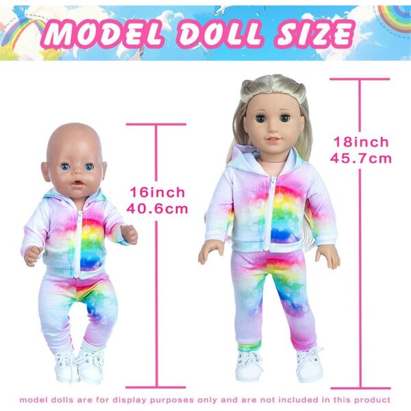 18 Zoll amerikanische Puppenkleidung – 2-teiliges Odulu Sports Casual Outfit