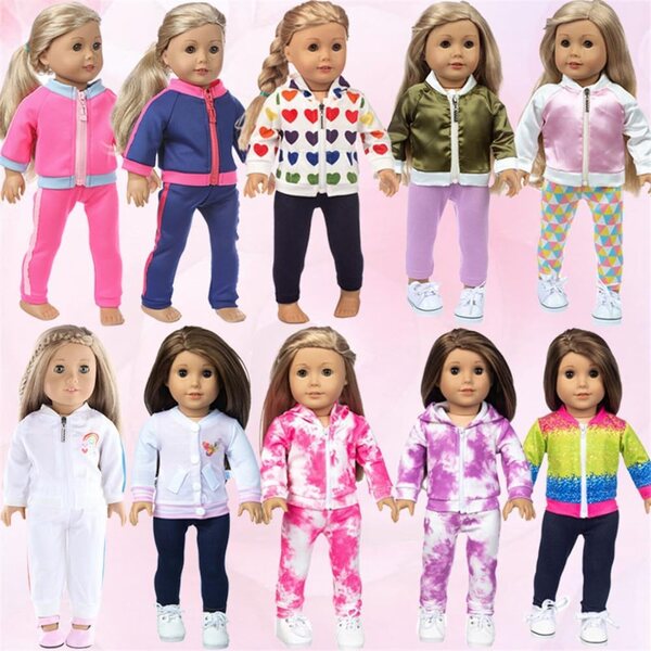 18 Zoll amerikanische Puppenkleidung – 2-teiliges Odulu Sports Casual Outfit