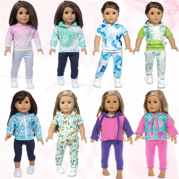 18 Zoll amerikanische Puppenkleidung – 2-teiliges Odulu Sports Casual Outfit