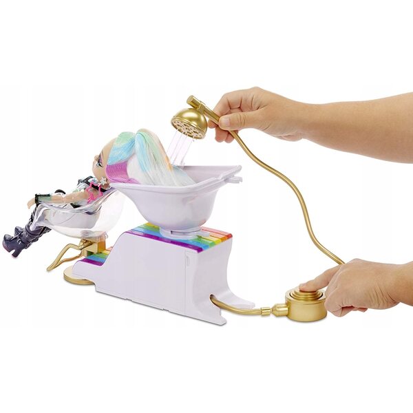 Rainbow High Set con Salone Parrucchiere, 5 Colori e Bambola Dia Mante