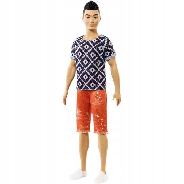 Ken Fashionistas Barbie 30 cm mit lässigem Outfit und weißen Schuhen