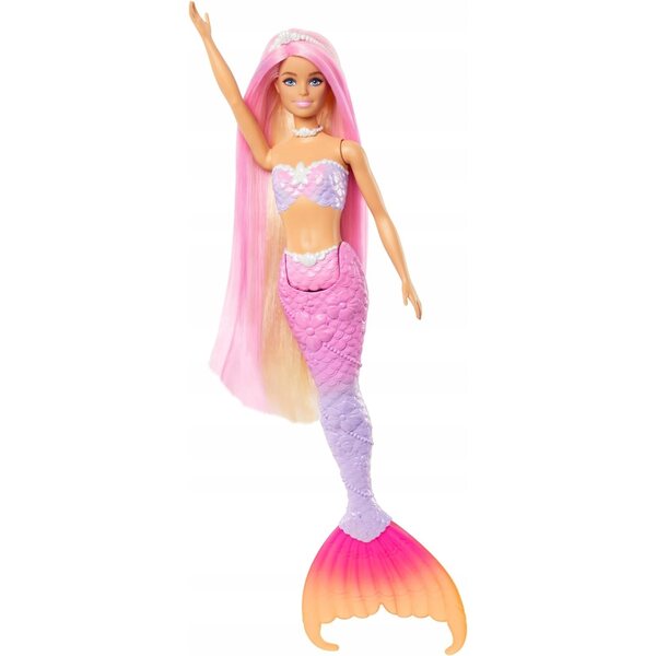 Barbie Malibu Syrenka mit Delphin und Farbwechsel für Kinder ab 3 Jahren