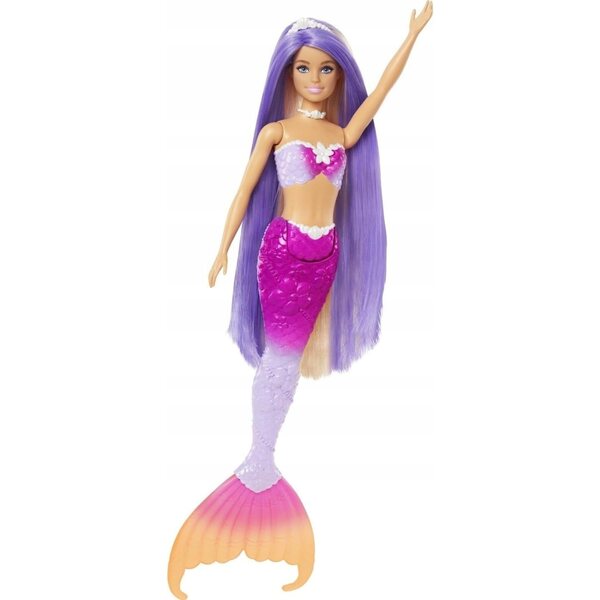Barbie Malibu Syrenka mit Delphin und Farbwechsel für Kinder ab 3 Jahren
