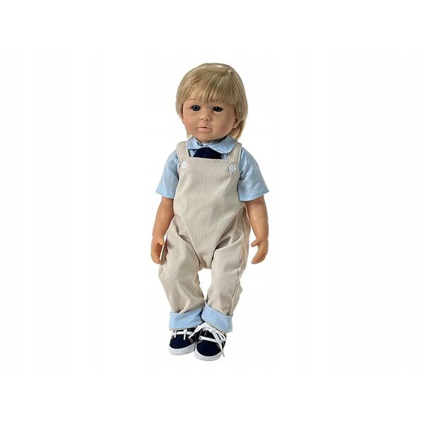 Bambola bambino 50 cm con capelli chiari, parla e canta in polacco, confezione regalo