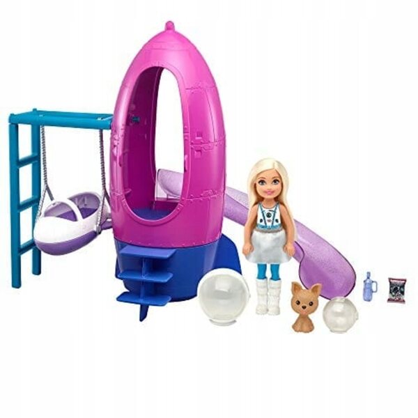 Barbie Space Discovery Chelsea mit Rakete und Welpe – lehrreiches Weltraumspiel