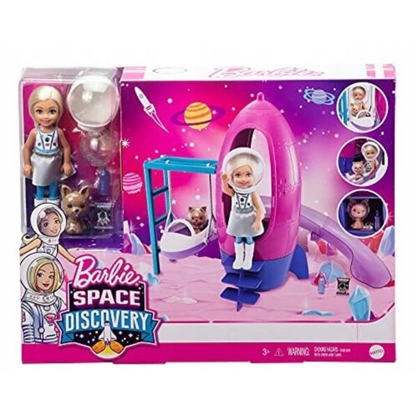 Barbie Space Discovery Chelsea con razzo e cucciolo - gioco educativo spaziale