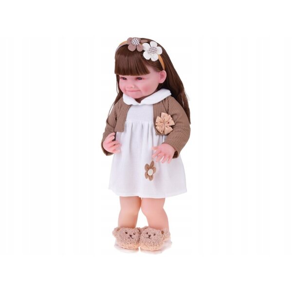 May May Baby bambola da bambina da 55 cm con arti mobili e sorriso