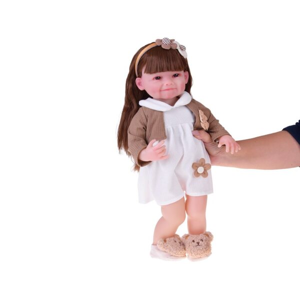 May May Baby bambola da bambina da 55 cm con arti mobili e sorriso