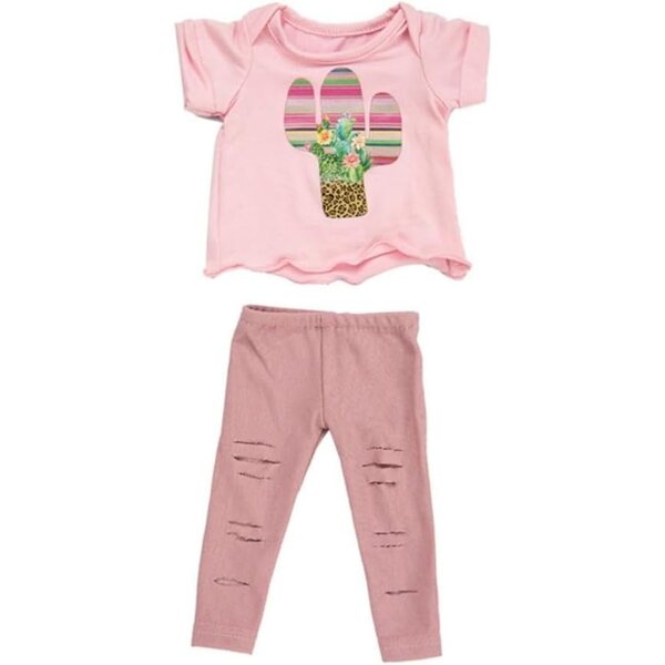 18-Zoll-Puppenkleidung für amerikanische Puppen – 2-teiliges Set aus lässigem Oberteil und Hose