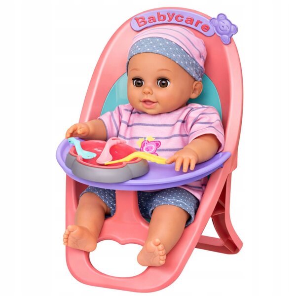 Baby Doll da 30 cm con sedia pappa e 12 suoni – Giocattolo interattivo