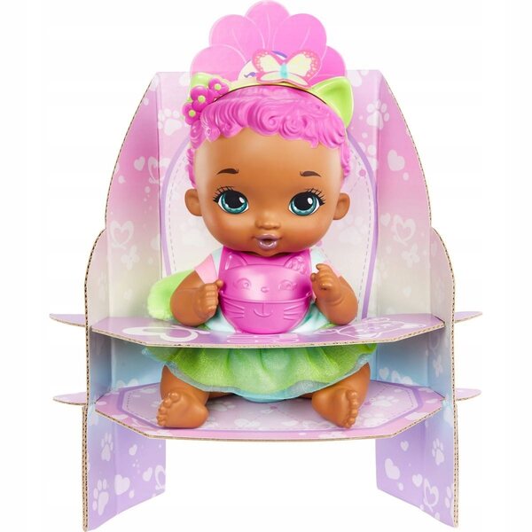 Mattel My Garden Baby Bambola Gatto Rosa-Verde 30 cm per Bambini 3+