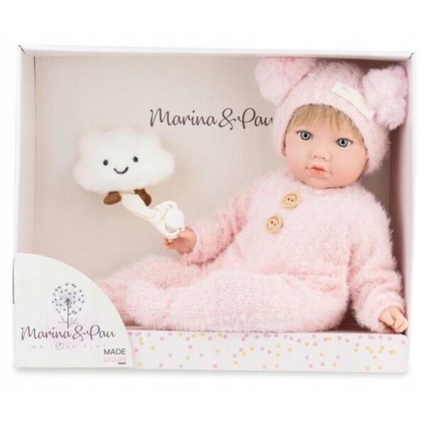 Bambola spagnola Alina 45cm con peluche a forma de nube, qualità Premium