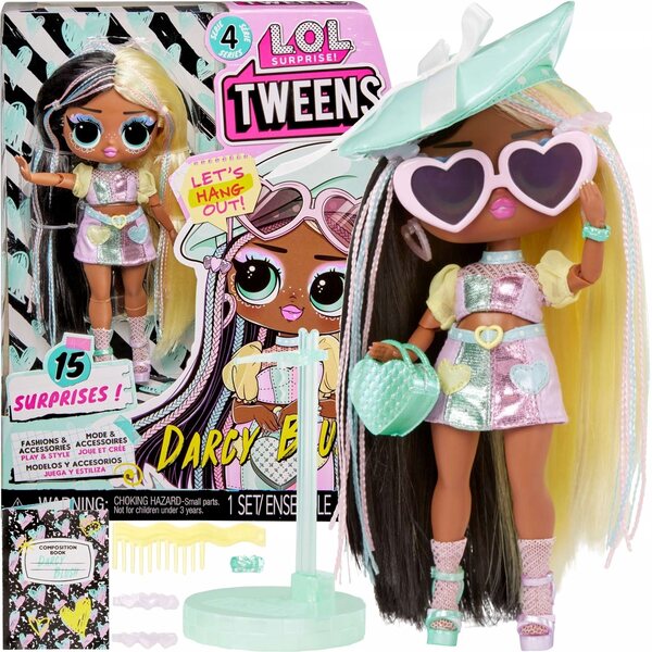 LOL Sorpresa! Tweens Doll Darcy Blush con Accessori e Stile Unico