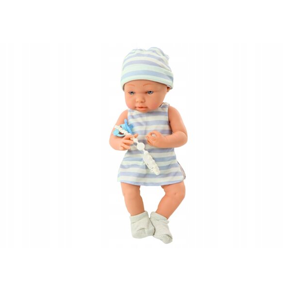 Laletta Bobas Bimbo 50 cm con Abbigliamento Bianco-Blu e Accessori Morbidi