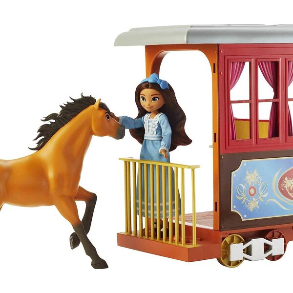 Spirit Mustang Bambola Spirit of Freedom 18 cm con Train Lucky e Accessori