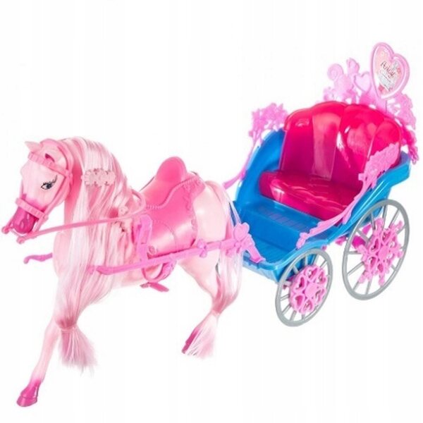 Anlily Puppe mit königlicher Kutsche, Pferd und Zubehör für Kinder ab 12 Jahren