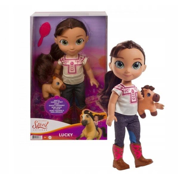 Lucky Mustang Ducho Puppe von Libertà Spirit 36 cm mit Plüschpferd