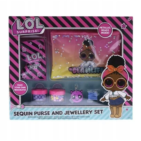 L.O.L. Surprise borsa con paillettes e perline set creativo per bambini