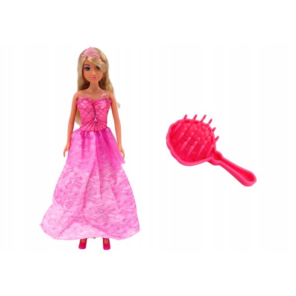 Bambola Principessa Sirena Anlily con Abito Rosa e Spazzola - LEAN Toys