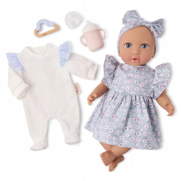 LullaBaby Bambola Neonato con Vestitini e Accessori, Adatta da 2 anni