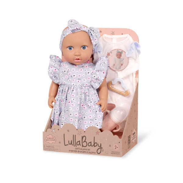 LullaBaby Bambola Neonato con Vestitini e Accessori, Adatta da 2 anni