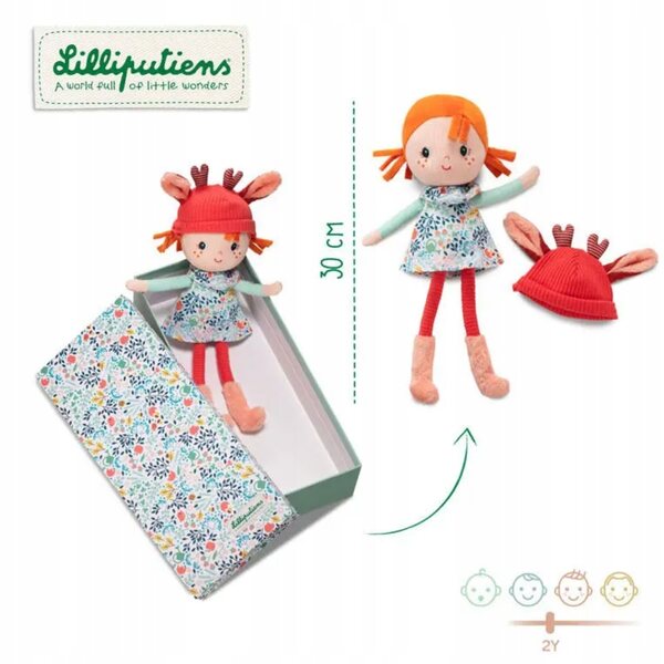 Lilla Stella in scatola regalo 30 cm - bambola morbida Lilliputiens 2+ anni