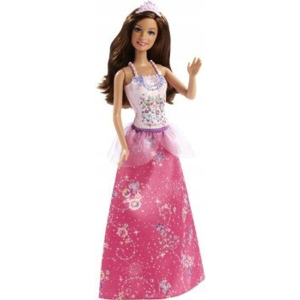 Barbie Prinzessin der Fantastischen Welt mit elegantem Kleid und Tiara