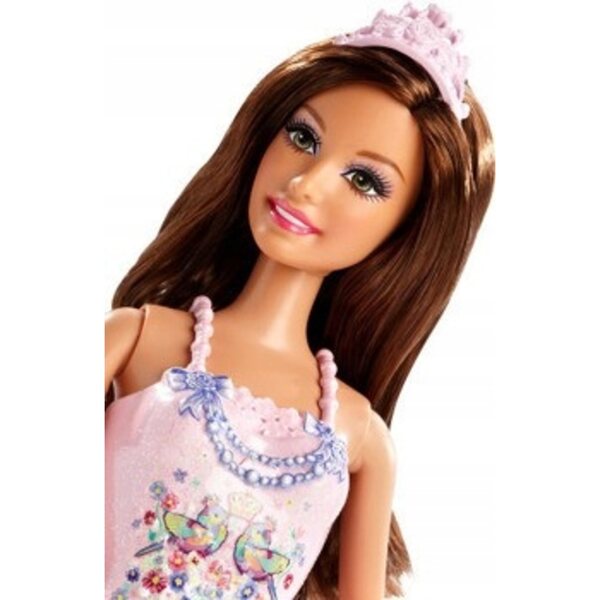 Barbie Prinzessin der Fantastischen Welt mit elegantem Kleid und Tiara