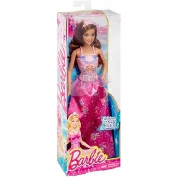 Barbie Prinzessin der Fantastischen Welt mit elegantem Kleid und Tiara