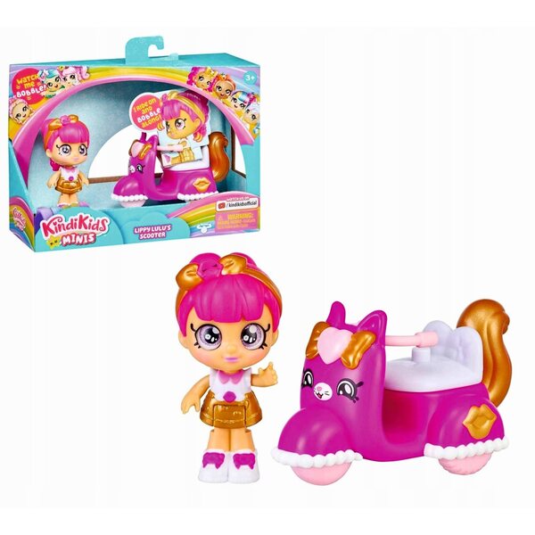Kindi Kids Mini Lippy Lulu mit rosa Roller – Bewegungsspielzeug ab 3 Jahren