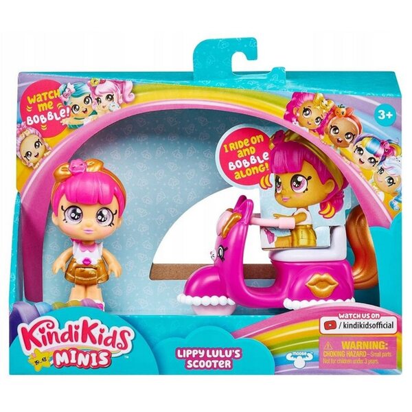 Kindi Kids Mini Lippy Lulu mit rosa Roller – Bewegungsspielzeug ab 3 Jahren