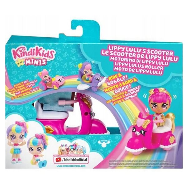 Kindi Kids Mini Lippy Lulu mit rosa Roller – Bewegungsspielzeug ab 3 Jahren
