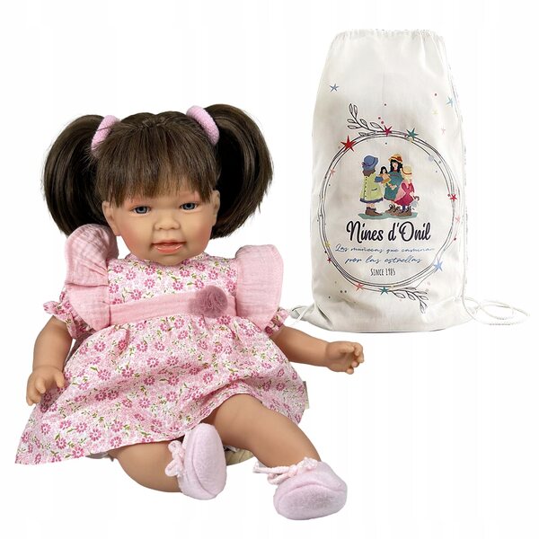 Bambola Nines d'Onil Little Susi Flowers Brunette con Meccanismo per Bambini 3+
