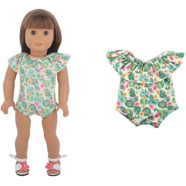 Kaktus-Outfit für 18-Zoll-amerikanische Puppen – Kleidungsset Odulu