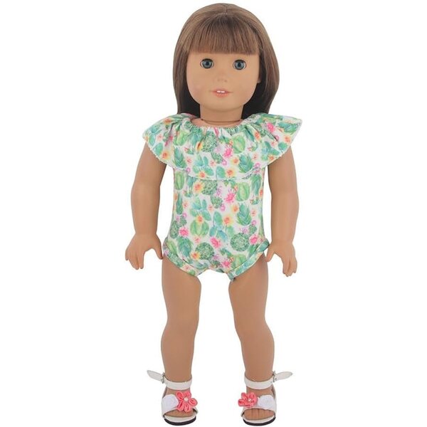 Kaktus-Outfit für 18-Zoll-amerikanische Puppen – Kleidungsset Odulu
