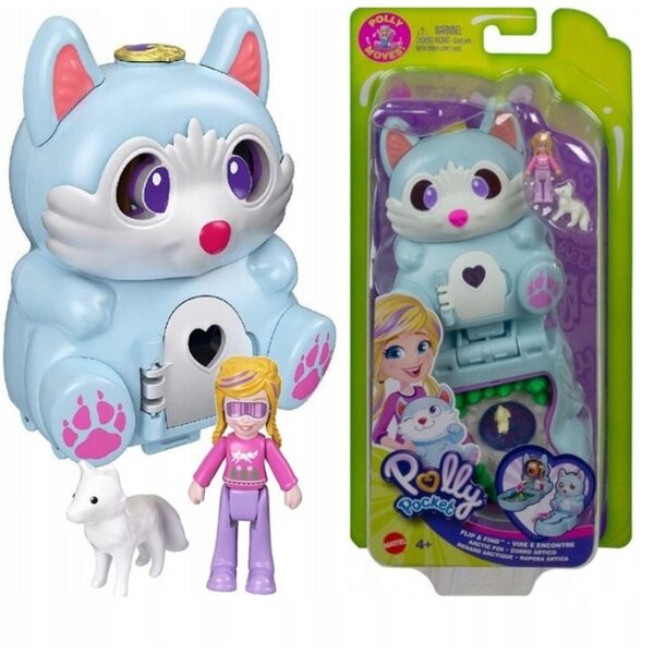 Polly Pocket Mattel 25,5 cm – Polarfuchs-Puppe mit lustigen Mikroumgebungen