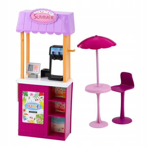 Set Completo Bambola Anlily con Piscina, Palma, Ombrellone e Accessori Estivi per Bambine